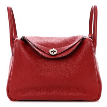 Hermes Taurillon Clemence Lindy 30 Rouge Garance 